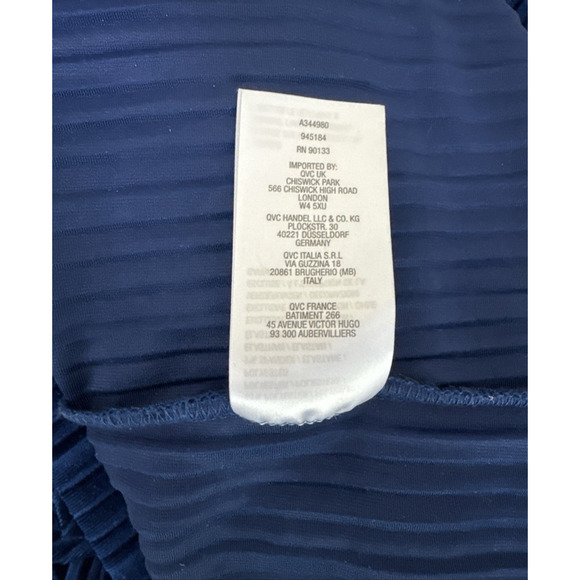 Bob Mackie Wearable Art Blue Ribbed Velvet Robe Size 2X Loungewear Nightgown - Picture 9 of 9